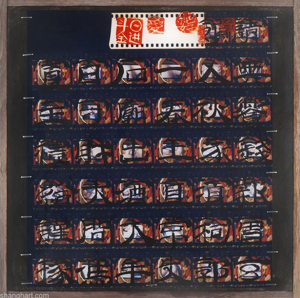2019-ss-b010-026（榆木，胶片，丙烯颜料，中国墨，印章，码钉 28.5×28.5cm）