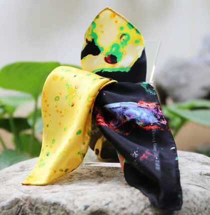 Jiang Pengyi "Foresight" silk scarf 55*55cm