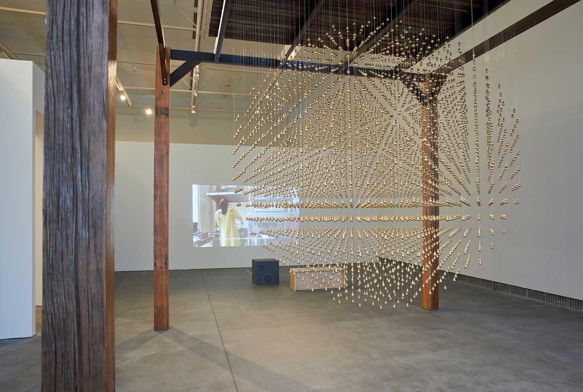 Installation view, Golden Teardrop