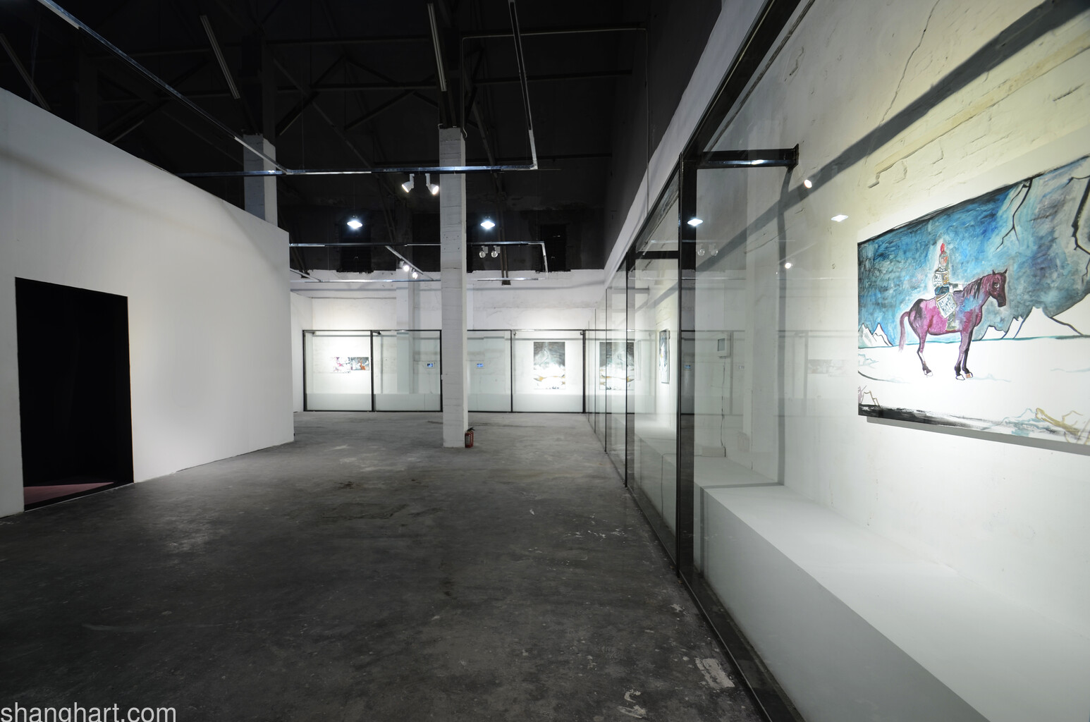 Installation view of Yang Fudong's painting works