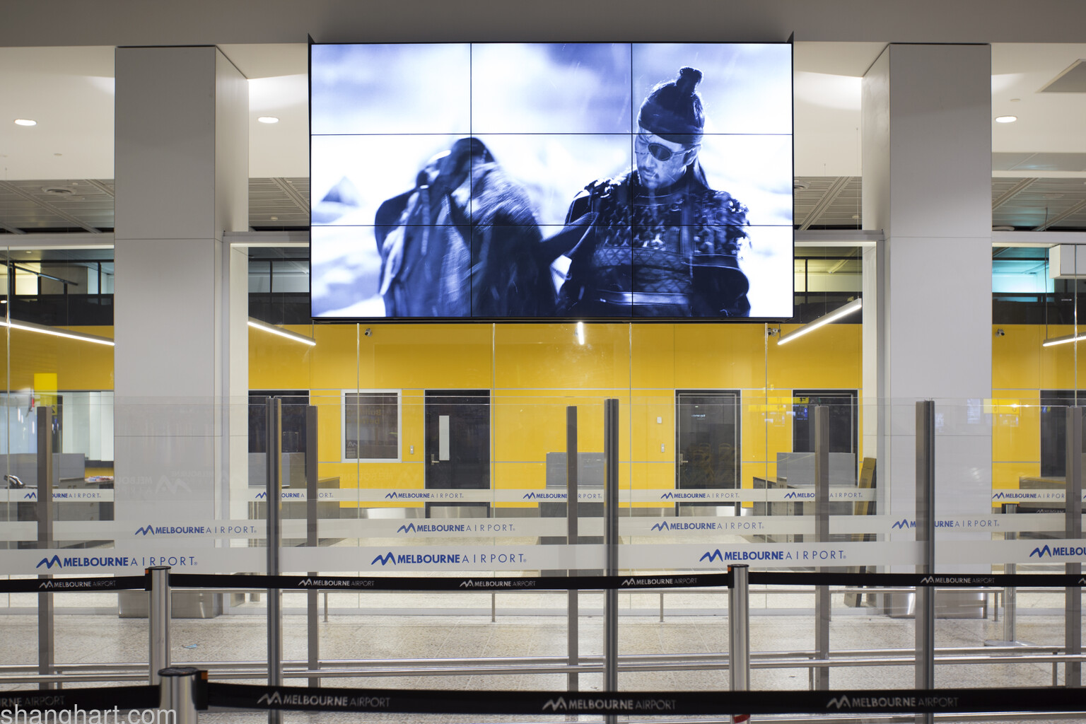 Melbourne Airport CUC Yang Fudong screens_Credit Mark Gambino