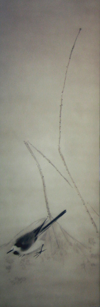 Bird&Lotus, 2005, 200x67cm, acrylic (airbrush) on canvas